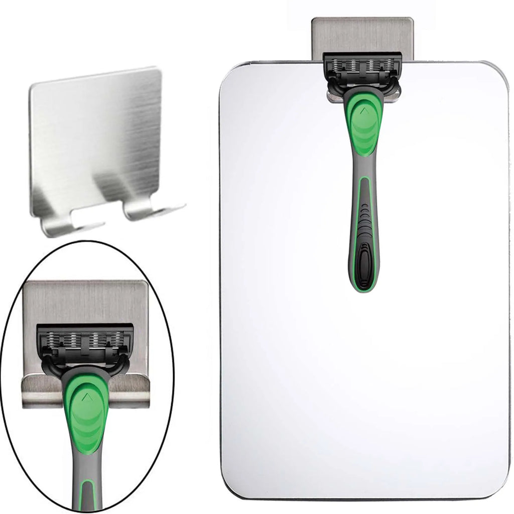 Fogless Shower Shaving Mirror — 8″ Acrylic, No-Drill