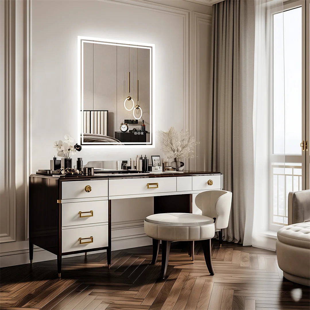 Prime Cuellar Illuminate™ LED Backlit Bathroom Mirror — Frameless, Dimmable & Anti-Fog (20×28″)