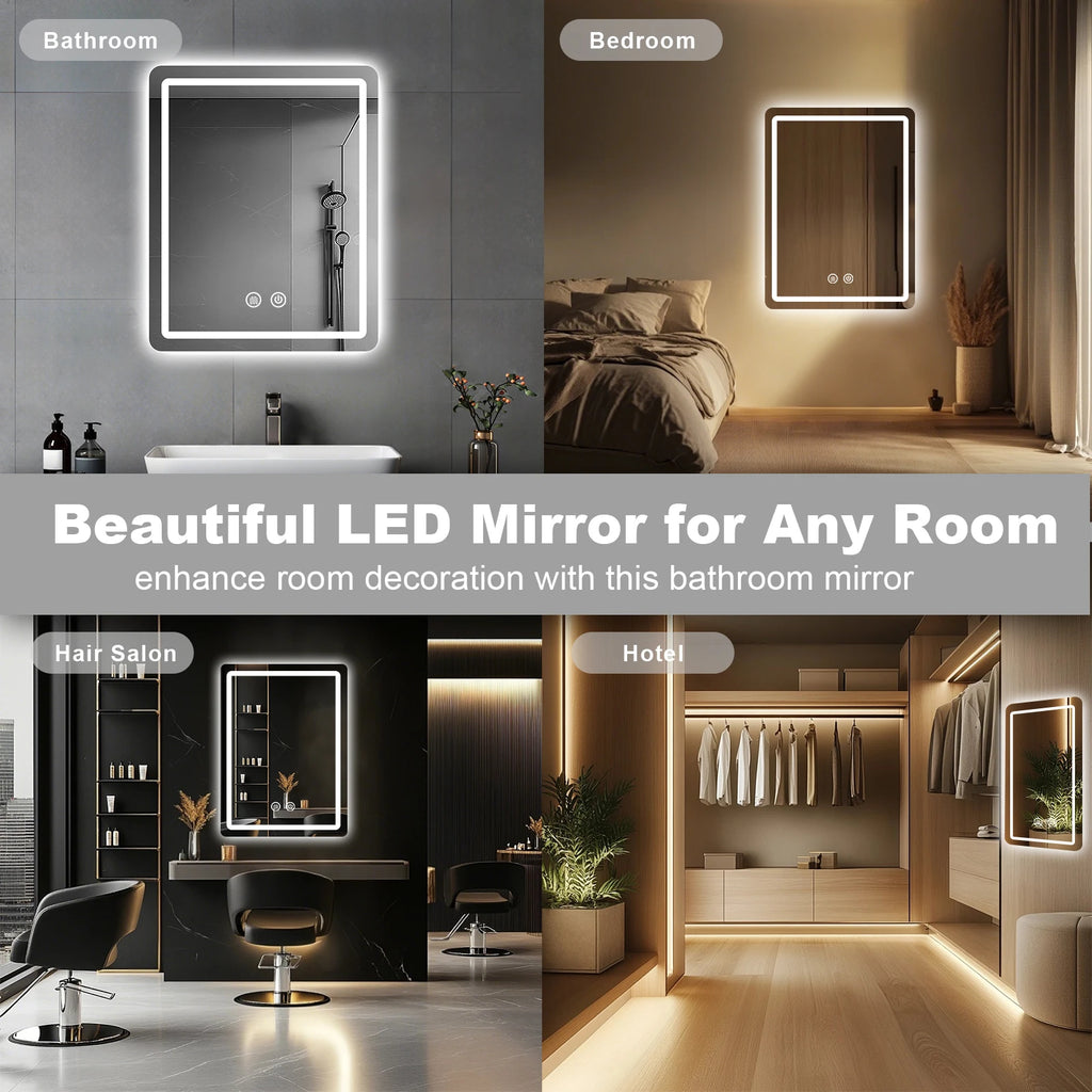 LED Bathroom Mirror — 50×70cm (20×28")