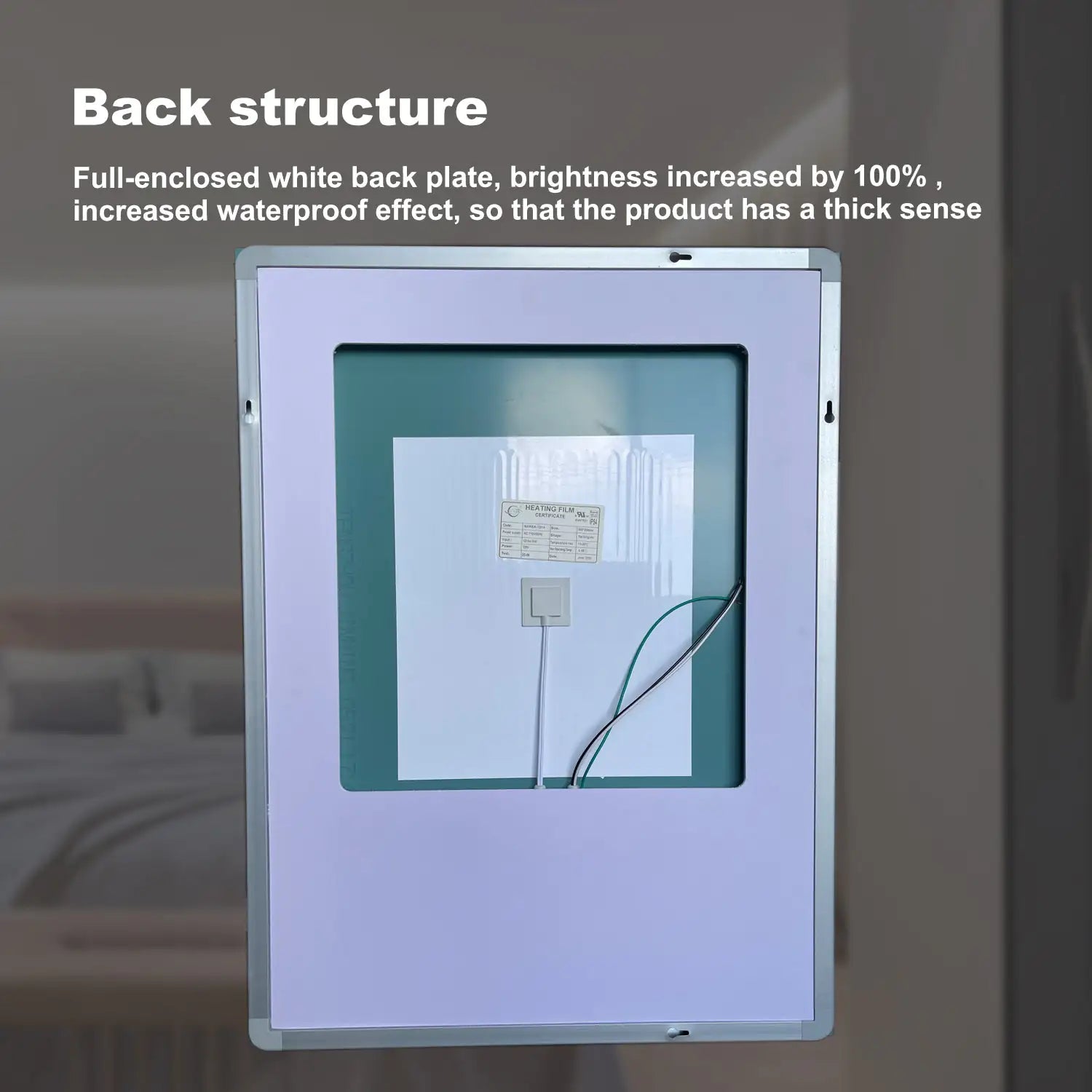 LED Bathroom Mirror 32×24 — Anti-Fog, Dimmable, CRI 95, IP54